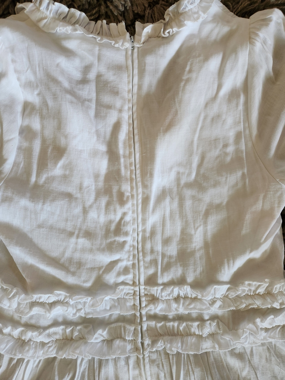Altar'd State White Ruffle-Trim Dress - Picture 5 of 6